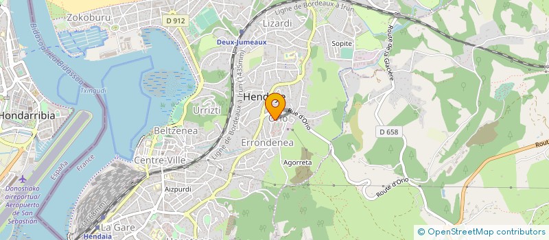 localisation de l'entreprise MONSIEUR TONY BOUILLAUD  HENDAYE