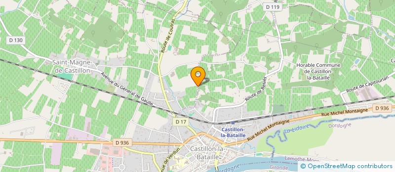 localisation de l'entreprise MONSIEUR TONY BRUNET  SAINT-MAGNE-DE-CASTILLON