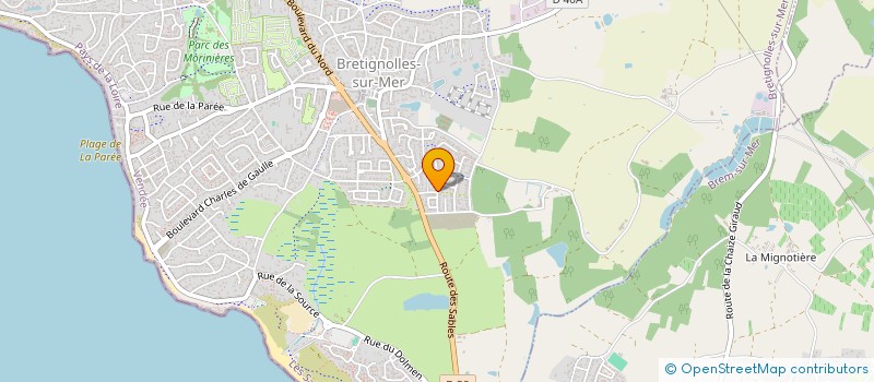 localisation de l'entreprise MONSIEUR TONY CHAUDOT  BRETIGNOLLES-SUR-MER