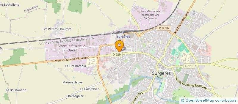 localisation de l'entreprise MONSIEUR TONY DE OLIVEIRA  SURGERES