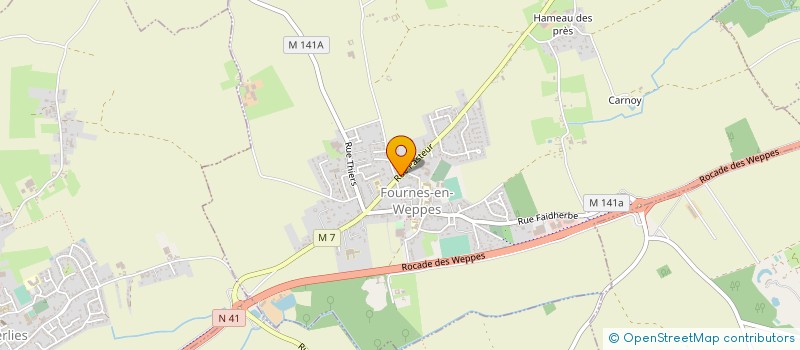 localisation de l'entreprise MONSIEUR TONY DEREGNAUCOURT  FOURNES-EN-WEPPES