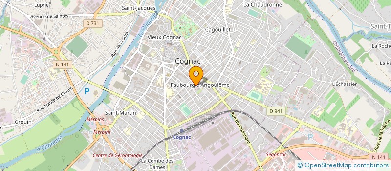 localisation de l'entreprise MONSIEUR TONY DUPIN à COGNAC