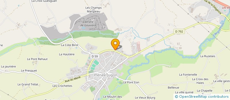 localisation de l'entreprise MONSIEUR TONY DUQUENE  PLENEE-JUGON