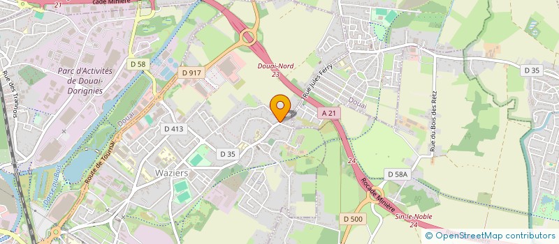 localisation de l'entreprise MONSIEUR TONY DUVAUCHELLE  WAZIERS