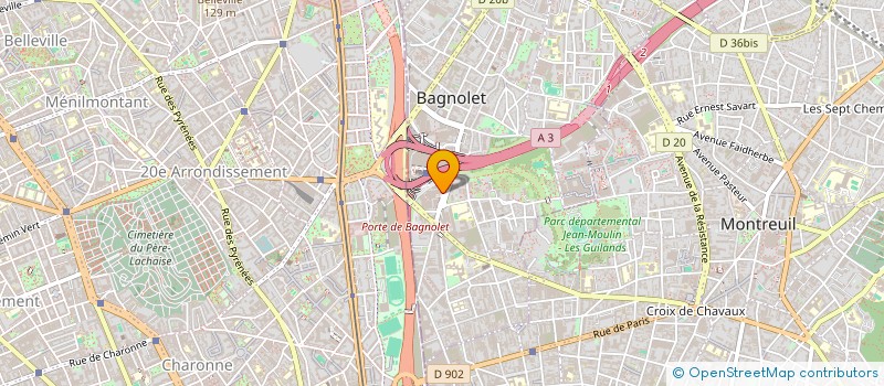 localisation de l'entreprise MONSIEUR TONY FRANCESCHI à BAGNOLET