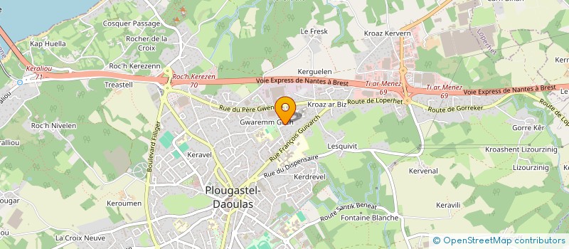 localisation de l'entreprise MONSIEUR TONY FRETIGNY  PLOUGASTEL-DAOULAS