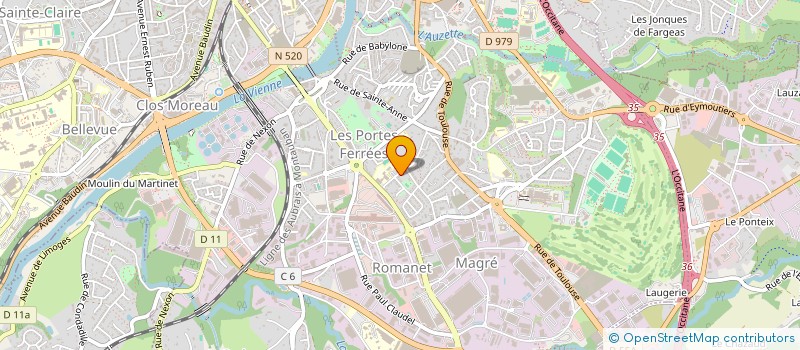 localisation de l'entreprise MONSIEUR TONY GENIR à LIMOGES