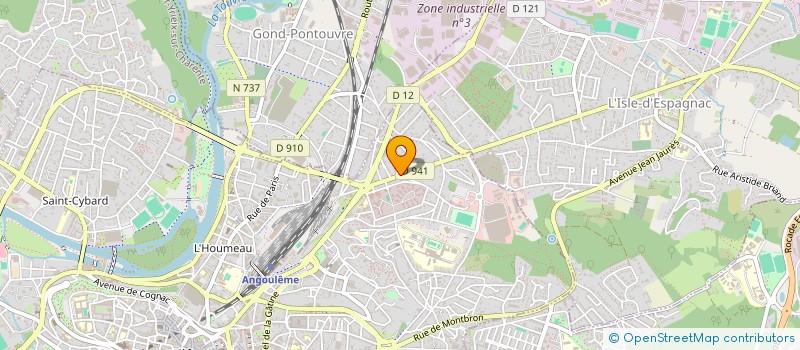 localisation de l'entreprise MONSIEUR TONY GODARD à ANGOULEME