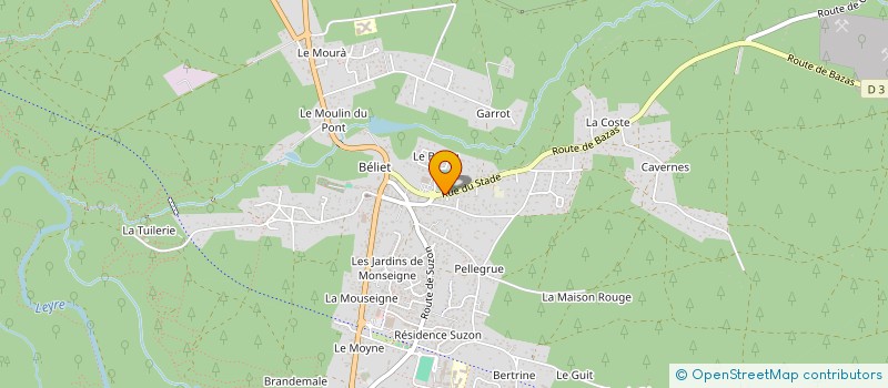 localisation de l'entreprise MONSIEUR TONY GONZALEZ  BELIN-BELIET