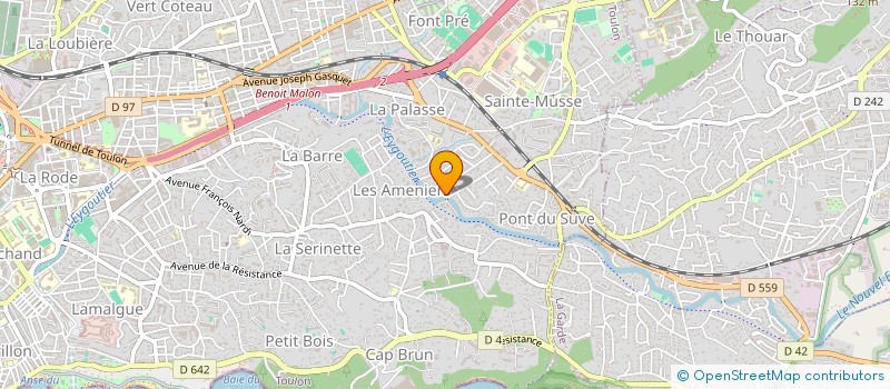 localisation de l'entreprise MONSIEUR TONY GOUJU  TOULON