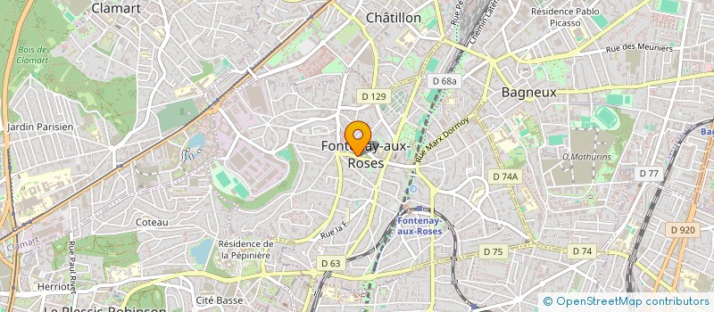 localisation de l'entreprise MONSIEUR TONY GRAZINI à FONTENAY-AUX-ROSES