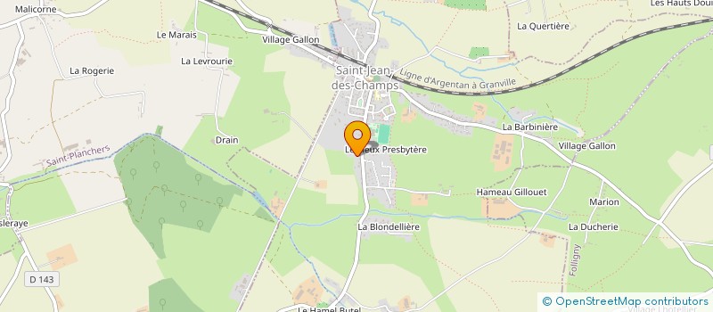 localisation de l'entreprise MONSIEUR TONY GROISON  SAINT-JEAN-DES-CHAMPS