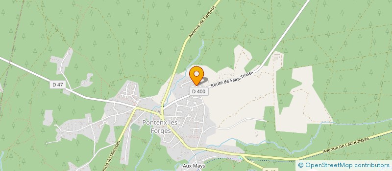 localisation de l'entreprise MONSIEUR TONY HUBERT  PONTENX-LES-FORGES