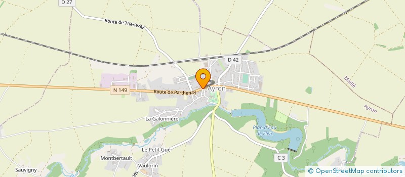 localisation de l'entreprise MONSIEUR TONY JOUBERT  AYRON