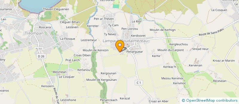 localisation de l'entreprise MONSIEUR TONY JOUZEL  LAMPAUL-PLOUDALMEZEAU