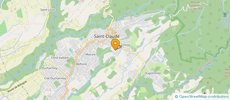 localisation de l'entreprise MONSIEUR TONY JULAN  SAINT-CLAUDE