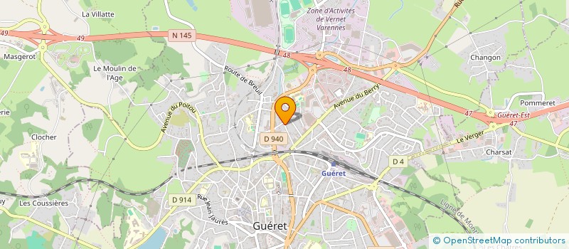 localisation de l'entreprise MONSIEUR TONY LAVELLI à GUERET
