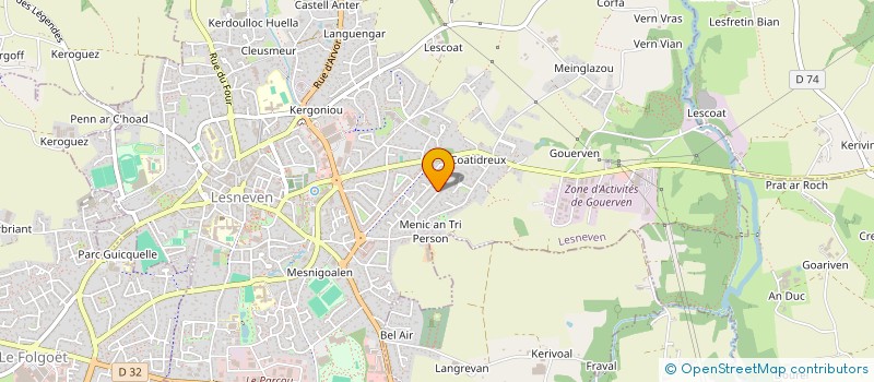 localisation de l'entreprise MONSIEUR TONY LE BERRE  LESNEVEN