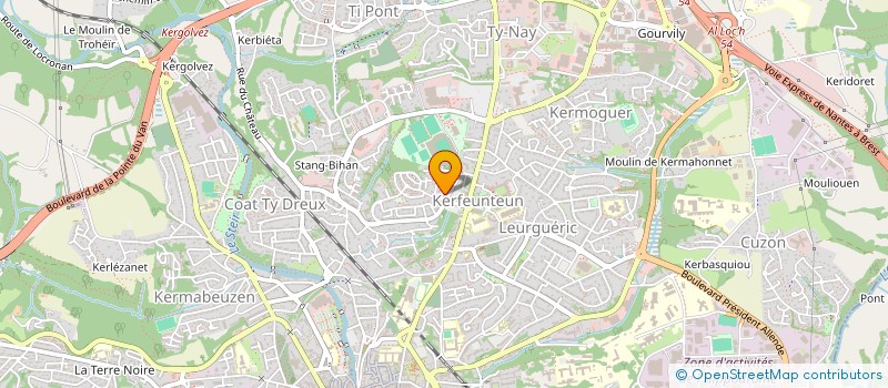 localisation de l'entreprise MONSIEUR TONY LE GUEN  QUIMPER