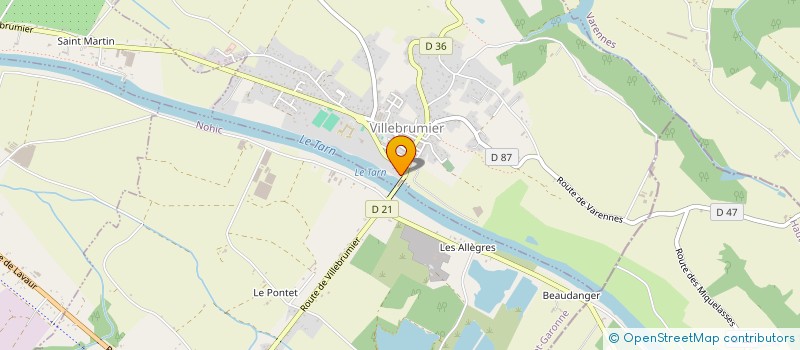 localisation de l'entreprise MONSIEUR TONY LETOURNEAU  VILLEBRUMIER