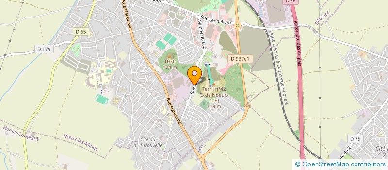 localisation de l'entreprise MONSIEUR TONY MARCHAL  NOEUX LES MINES