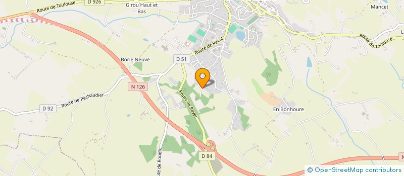 localisation de l'entreprise MONSIEUR TONY MASCLEF  PUYLAURENS