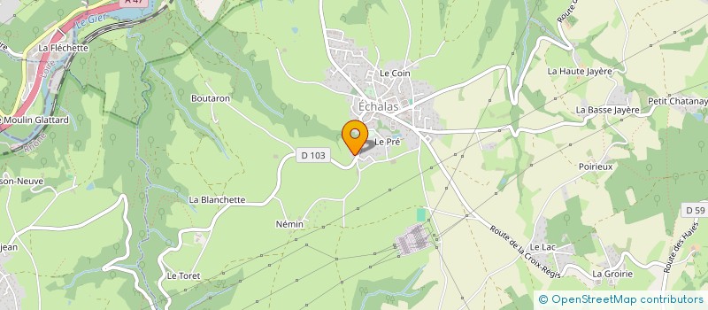 localisation de l'entreprise MONSIEUR TONY MASTRONICOLA  ECHALAS