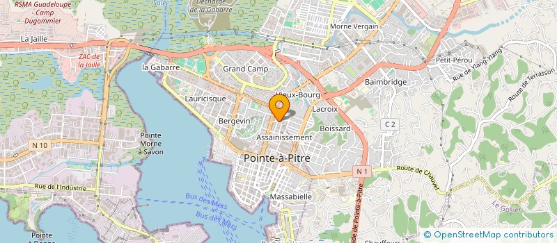 localisation de l'entreprise MONSIEUR TONY MINATCHY à POINTE A PITRE