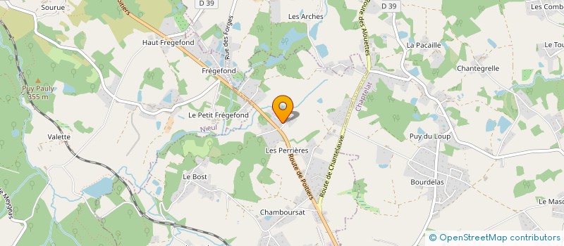 localisation de l'entreprise MONSIEUR TONY PEREIRA à COUZEIX