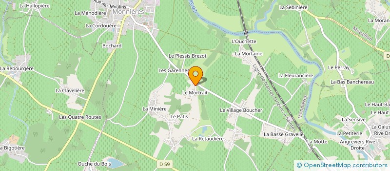 localisation de l'entreprise MONSIEUR TONY PERIGAULT  MONNIERES