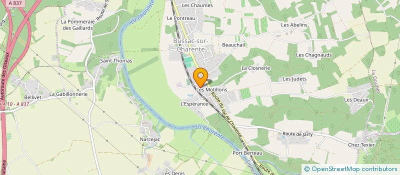 localisation de l'entreprise MONSIEUR TONY PIERRE  BUSSAC-SUR-CHARENTE