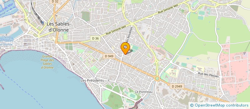 localisation de l'entreprise MONSIEUR TONY PONTAIS à LES SABLES D'OLONNE