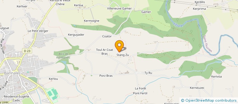 localisation de l'entreprise MONSIEUR TONY ROBINET  BANNALEC