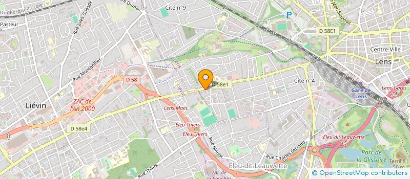 localisation de l'entreprise MONSIEUR TONY ROUSSEL  LENS