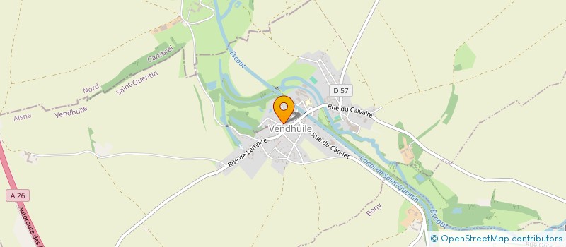 localisation de l'entreprise MONSIEUR TONY SELON  VENDHUILE