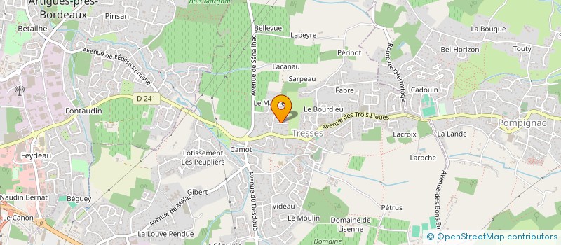 localisation de l'entreprise MONSIEUR TONY TAUDIN  TRESSES