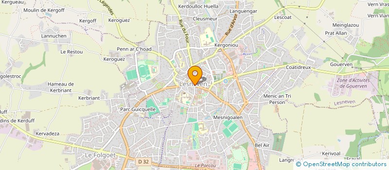 localisation de l'entreprise MONSIEUR TONY THEMIOT  LESNEVEN