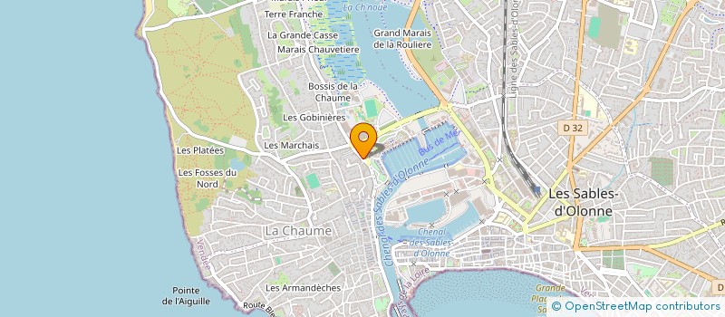 localisation de l'entreprise MONSIEUR TONY VIAUD à LES SABLES D'OLONNE