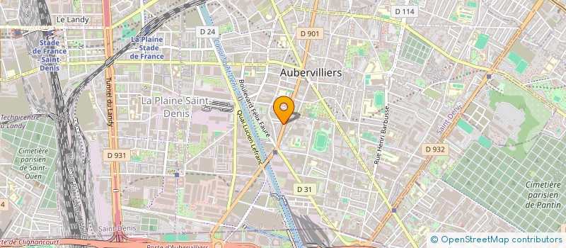 localisation de l'entreprise MONSIEUR TOUFIK DJEDDI  AUBERVILLIERS