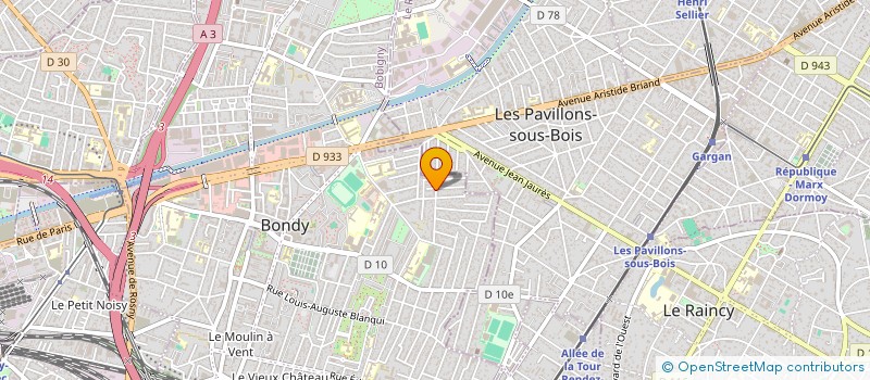 localisation de l'entreprise MONSIEUR TOUFIK MOULLA à BONDY