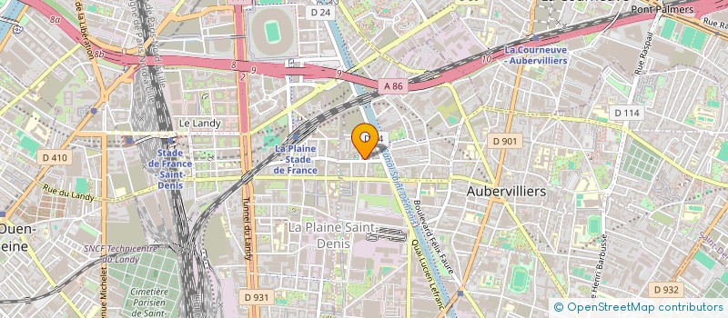 localisation de l'entreprise MONSIEUR TOUMANE DIABATE  AUBERVILLIERS