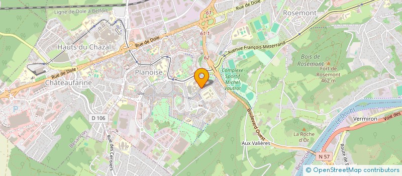 localisation de l'entreprise MONSIEUR TOUMANY KOULIBALY  BESANCON