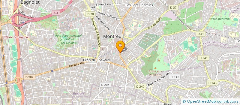 localisation de l'entreprise MONSIEUR TOUMANY TRAORE à MONTREUIL