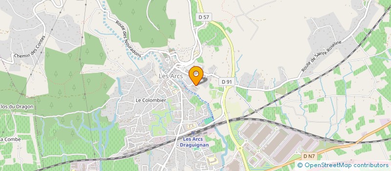 localisation de l'entreprise MONSIEUR TOUSSAINT CUMBO  LES ARCS