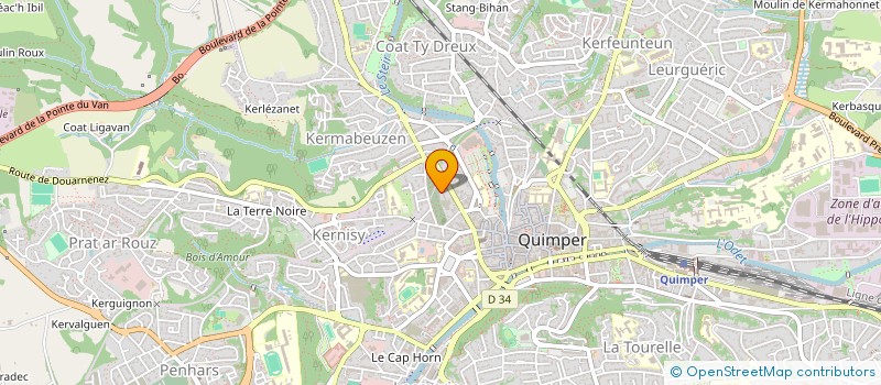 localisation de l'entreprise MONSIEUR TOUSSAINT PARENT à QUIMPER