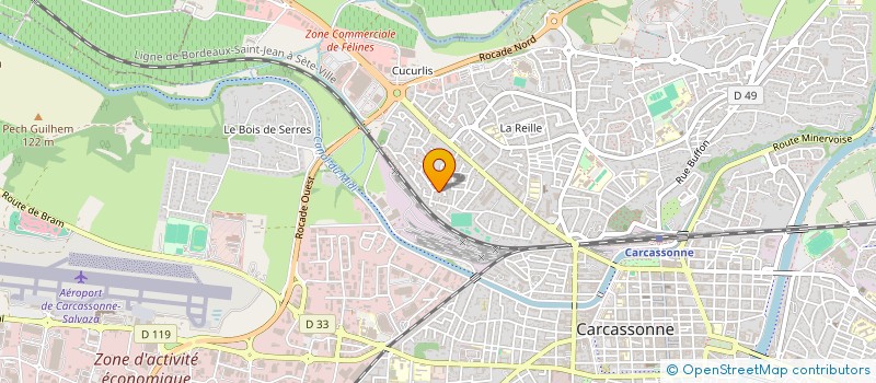 localisation de l'entreprise MONSIEUR TOUSSAINT SIMONI  CARCASSONNE