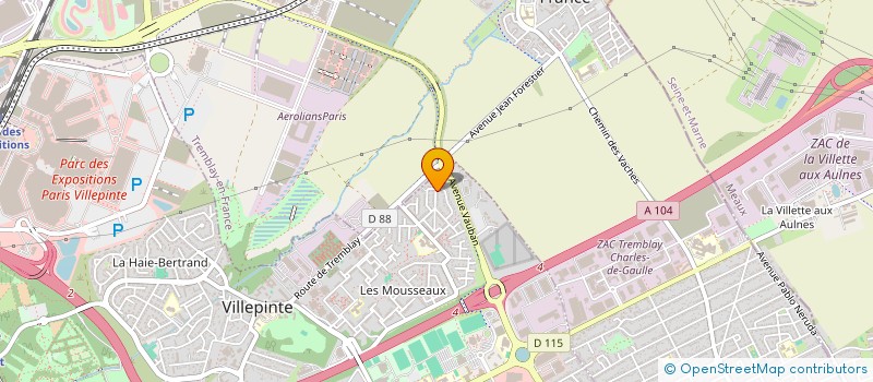 localisation de l'entreprise MONSIEUR TRANSPO TRANSPO  VILLEPINTE