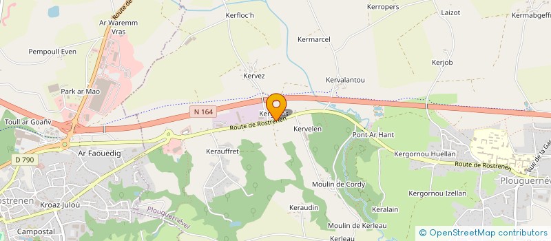 localisation de l'entreprise MONSIEUR TREMEUR LE CORRE à PLOUNEVEZ-QUINTIN