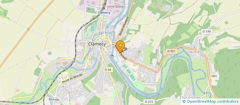 localisation de l'entreprise MONSIEUR TREVOR BARNES à CLAMECY