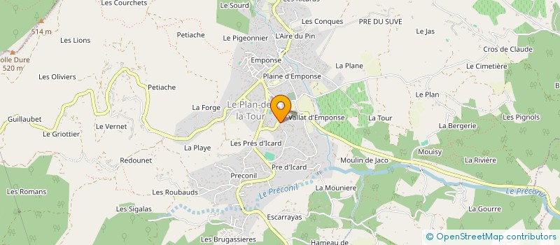 localisation de l'entreprise MONSIEUR TRISTAN AUMOND  LE PLAN-DE-LA-TOUR